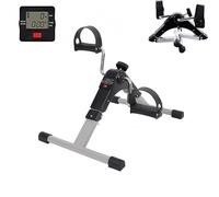 Folding Rehabilitation Bicycle Portable Stepper, Multifunctional Pedal Exerciser with LED Display for Fitness Enthusiasts Exercise Arms and Legs, Mini Exercise Bike for Slimming Fat Burning (Black)