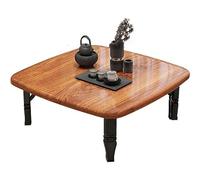 Folding Round Table Wooden Low Table Round Square Wooden Low Table Foldable Simple Beautiful Coffee Table Living Table Cafe Table Tea Table Wood Grain Simple Table (D,70*70*30cm) (c 60*60*30cm)