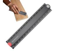 Folding Ruler - 11.8 Inches Aluminum Alloy 90 Degree Foldable for Woodworking, Metal Measuring Tool with Durable Lightweight Design, Geometric Ruler for Workshop Home Renovation Classroom Education