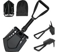 Folding Shovel 58 Cm,Snow Shovel,Multifunctional Shovel Extra Stable High Resist Carbon Steel With Carry Bag,Combination Folding Camping Shovel For Outdoor Hiking.