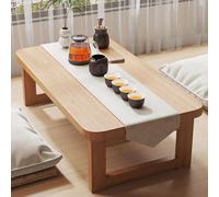 Folding Solid Wood Bay Window Coffee Table - Cute Modern Low Table for Bed & Study IdealDesign for Floor Seating Compact 80cm Size Home Décor