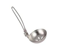 Folding Spoon - 2.76 * 5.12in Metal Colander, Soup Ladle Colander | Long Handle Ladle Spoon | Soup Ladlee C0lander Outdoor Cooking Utensils Travel Baking Tools For Camping | Long Handle For Cooking
