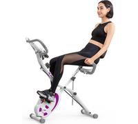 Folding Stationary Bike Recumbent Exercise Bike W/Arm Resistance Bands-Pulse Sensor-Lcd Monitor And Easy To Assemble Indoor Cycling Bike 2280