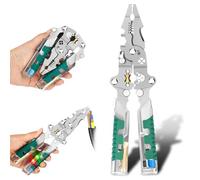 Folding Stylus Screwdriver Wire Stripper, Wire Stripper with Voltage Tester, Electrical Pliers for Cutting and Pulling Wires, Cable Scissors
