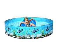 Folding Swimming Pool | Kids Pool | Foldable Bathing Tub Kiddie Non-Inflatable Doggie for Puppy Medium Large Dogs Cats