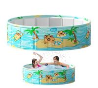 Folding Swimming Pool, Non-Inflatable Ground Pool, Portable Waterproof Bath Basin for Outdoor Adults, Backyard Garden, Patio, Travel, and Summer Water Party Activities