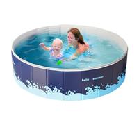 Folding Swimming Pool, Wear Resistant Foldable Pools, Portable Space Saving Bath Basin, Lightweight Design, Medium Size, for Outdoor Garden Water Parties Children Families