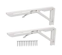 Folding Table Bracket Wall Mounted | 90kg High - Performance Foldable Shelf Bracket | 13.39 Inch Space Saving Bracket for RV / Boat / Tiny House | 2 Pack with Screws