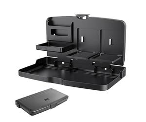 Folding Tray - ABS, 34 x 20 x 3 cm Table Tray Foldable Design | And Portable Car Seat Table, Backseat Trays For Fast Food, Travel, Road Trips, Outdoor Dining, Car Organization