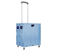 Folding Trolly Box - Caisse roulante pliable | Chariot portable pour travaux lourds | Trolly Box avec poignée télescopique | Caisse utilitaire pour , shopping, déménagement, bureau | Léger