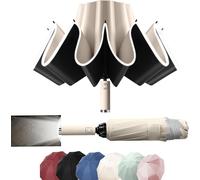 Folding Umbrella,Windproof Travel Umbrella,LED Light,Compact,Pocket Umbrella,Reverse Folding Design,Reflective Strip for Men Women.[V456]