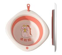 Folding Wash Bowl Wash Tub - PP, 14.57x12.6x3.94in Foldable Bathing Basin Lanyard Design | Safe Bowl For Children, Boys, Girls, Face, Hand, And Foot Washing, Portable Bath