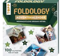 Foldology - Calendrier de l'Avent en origami - Plusieurs puzzles pliants uniques pour chaque jour de l'Avent - Calendrier de l'Avent pour les esprits lumineux et les mains habiles. Idéal pour les