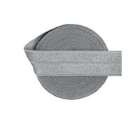 Foldover Élastique 1,9 cm 20 mm Satin Spandex Bande Bandeau Sous-Vêtements Robe Couture Garniture 2/5/9 m Gris Métal 9,1 m