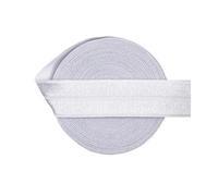 Foldover Élastique 1,9 cm 20 mm Satin Spandex Bande Bandeau Sous-Vêtements Robe Couture Garniture 2/5/9 m Gris Argent 9,1 m