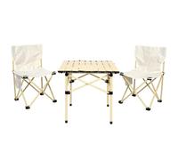 AltoBuy FOLDY - Set de Camping 1 Table Basse et 2 Fauteuils Pliables avec Sac de Transport
