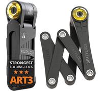 FoldyLock Forever Antivol pliable pour vélo - Antivol breveté élégant haute sécurité vendu sécurisé doré - Protection intelligente antivol robuste avec clés - 90 cm