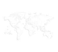 FOLDZILLA Décoration murale 80x142 cm Carte du monde 3D pour salon mappemonde enfant à peindre/à épingler planisphère en carton avec pays à colorier