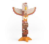 FOLDZILLA XXL Totem Indien en Carton Hauteur 1,77 m pour Enfants avec Jeu de Lancer d'adresse de motricité - Animaux Ethniques
