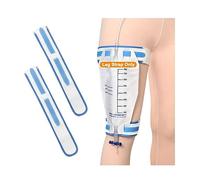 Foley Lot de 2 sangles de jambe pour cathéter, sac de drainage urinaire, sangles de fixation avec tissu élastique extra rembourré et doux