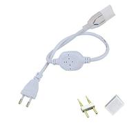 FOLGEMIR 220V Câble d'alimentation prise EU - Fiche 2 broches - Pas d'aiguille 11 mm - Prise standard UE - Câble d'alimentation de rechange pour bande LED 5050/2835