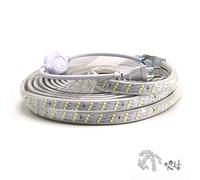 FOLGEMIR 30m Ruban à LED Blanc Froid, bande de 3 rangées obliques, 2835 SMD 180 LEDs/m, 220V 230V LED strip, éclairage très lumineux, IP65 étanche