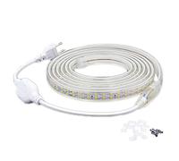 FOLGEMIR Ruban à LED 15m Blanc Chaud, Bande de 2835 SMD 180 LEDs/m, 220V 230V strip, éclairage très lumineux, IP65 étanche pour jardin fête mariage