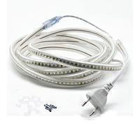 FOLGEMIR Ruban à LED 30m Blanc Chaud, Bande 2835 SMD 144 LEDs/m, 220V 230V Strip, éclairage très lumineux - env. 900 LM par mètre, IP65 étanche