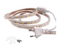 FOLGEMIR Ruban à LED 30m Blanc Chaud, Bande Lumineuse 220V 230V, 60 Leds/m strip, IP65 étanche, rétro-éclairage doux