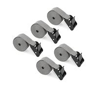 Folgtek Lot de 5 sangles de montage pour caméra de chasse et de jeu portables, Accessoire Chasse, résistantes aux UV et pliables en fibre de nylon 145 cm (gris clair), gris clair