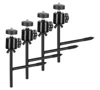 Folgtek Support pour Caméra sur Arbre et Mur Mini Ball Head 1/4" Screw Connecter pour Caméras de Surveillance de la Faune Sauvage et d'action (Style T X4)