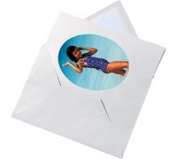 Folia 100300 Passe-Partout Grainé Avec 3 Cartes (220 G/M²) Et Enveloppes, Blanc, Environ 11 X 18 Cm, Idéal Pour Invitations, Cartes De V?ux Ou De V?ux