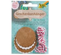 Folia 12001 Gift Natural and White Round Pendant with Cord