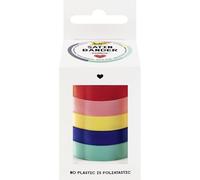 folia 12131-Rubans RAINBOW, 5 x 4 m, mélange de satin aux couleurs de l'arc-en-ciel, décoratif ou comme ruban cadeau, Multicolor
