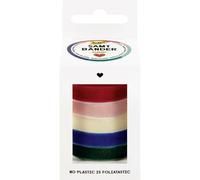 folia 12142-Ruban CLASSIC, 5 x 2 m, mélange velours dans des couleurs classiques, décoratif ou comme ruban cadeau, Multicolor