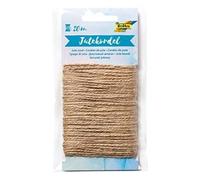 FOLIA 12732 CORDON DE JUTE NATUREL 20 M, FICELLE 100% JUTE POUR BRICOL