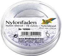 Folia 12950 - Fil de Nylon sur Bobine, Transparent, env 0,5 mm x 100 m, capacité de Charge 7,5 kg, Fil à Peine Visible, idéal pour Mobiles, Bijoux, décoration
