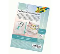 folia 179501 Papier de Bricolage, Blanc Perle