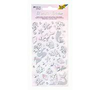 folia 19604 - Metallic - Sticker IV avec motifs sirène et sous-marin, 29 pièces, idéal pour décorer des cartes de vœux, les travaux manuels et le scrapbooking