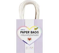 folia 21249/10-Paper Bags sacs en papier kraft de 110-125 g/m² en 10 couleurs pastel, env. 12 x 15 x 5,5 cm, pour bricoler, décorer et offrir, 21249/10, Multicolor