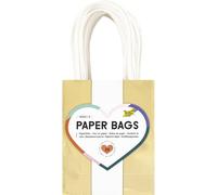 folia 21269-Paper Bags GOLD S, 20 sachets en papier kraft 110 g/m² doré, env. 12 x 15 x 5,5 cm, pour bricoler, décorer et offrir, 21269
