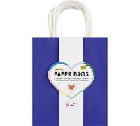 folia 21839/7-Paper Bags BASIC M, 7 sacs en papier kraft 110 g/m² en 7 couleurs, env. 18 x 21 x 8 cm, pour bricoler, décorer et offrir, 21839/7, Multicolor