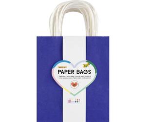 folia 21839 - Paper Bags BASIC M, 20 sachets en papier kraft 110 g/m² en 7 couleurs, env. 18 x 21 x 8 cm, pour bricoler, décorer et offrir