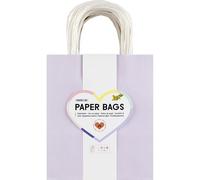 folia 21849 - Paper Bags PASTEL M, 20 sacs en papier kraft 110-125 g/m² en 7 couleurs pastel, env. 18 x 21 x 8 cm, pour bricoler, décorer et offrir