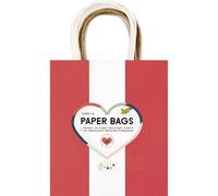 folia 21859-Paper Bags CLASSIC M, 20 sacs en papier kraft 110-125 g/m² en 5 couleurs, env. 18 x 21 x 8 cm, pour bricoler, décorer et offrir, 21859, Multicolor