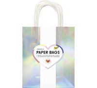 folia 21879-Paper Bags IRIDESCENT M, 20 sacs en papier kraft 110 g/m² irisé et chatoyant, env. 18 x 21 x 8 cm, pour bricoler, décorer et offrir, 21879