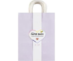 folia 22449 - Paper Bags PASTEL L, 20 sacs en papier kraft 110-125 g/m² en 10 couleurs pastel, env. 24 x 31 x 12 cm, pour bricoler, décorer et offrir