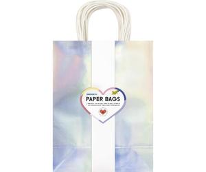 folia 22479 - Paper Bags IRIDESCENT L, 20 sacs en papier kraft 110 g/m² irisé et chatoyant, env. 24 x 31 x 12 cm, pour bricoler, décorer et offrir