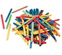 Folia 2292 - Bâtonnets en Bois Multicolore Lot de 500 114 x 10 x 2 mm