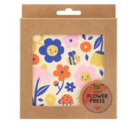 folia 23009 - Presse à Fleurs Flower Press en Bois, pour Enfants et Adultes, Dimensions 14,5 x 14,5 cm, pour Presser et sécher Les Plantes, Herbes ou Fleurs